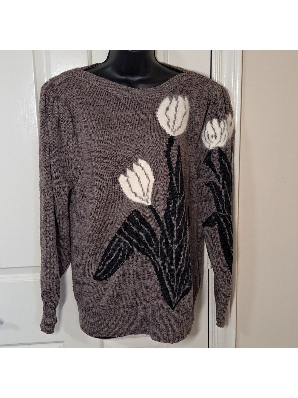 Olsen Cotton Blend Sweater with Angora accents Size 36